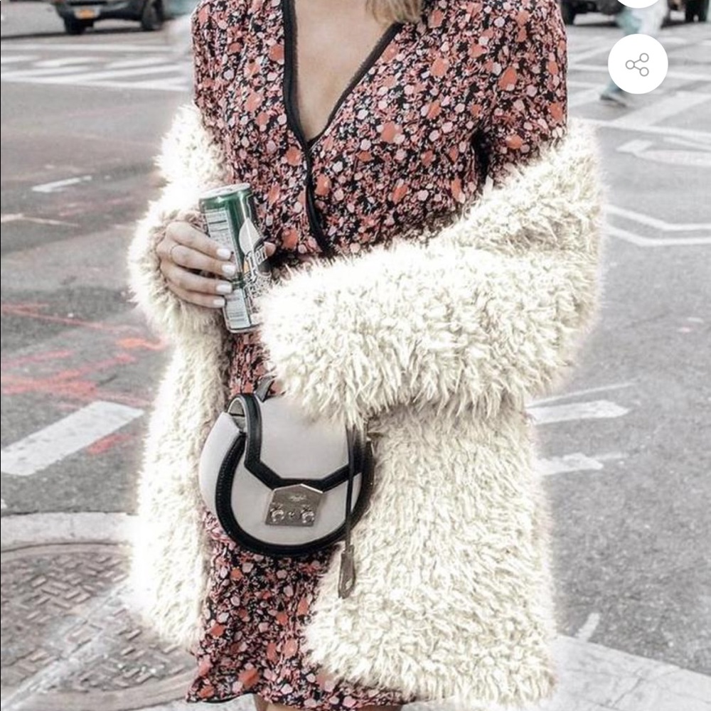 Faux fur Millibon Stitch and Feather jacket